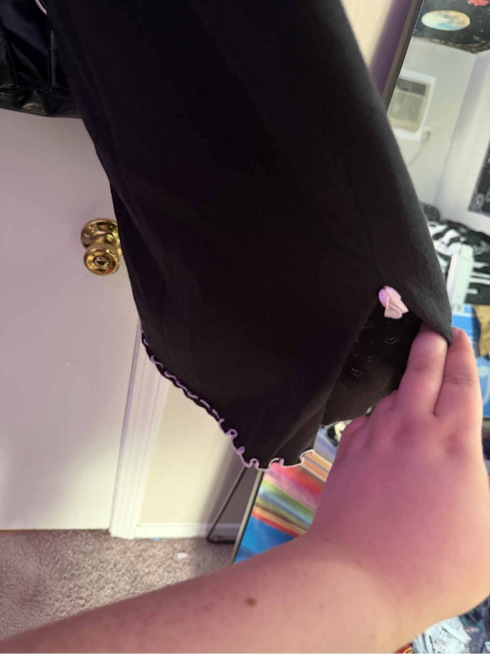 Hello Kitty Black Mini Dress with White Trim - Picture 4 of 7
